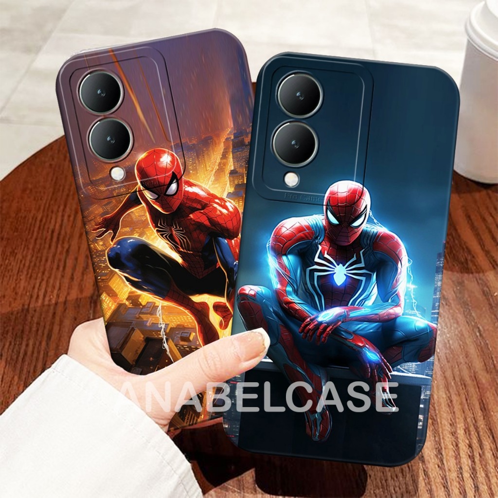 Softcase Vivo y17s y16 y19 y27s y27 4G y27 5G y36 4G y36 5G T1 5G y75 5G v15 pro Spider Man Motif Ca