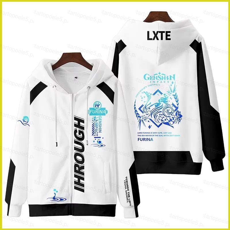 เสื้อกันหนาวอะนิเมะ Furina จากเกม Genshin Impact แบบ Unisex แขนยาว