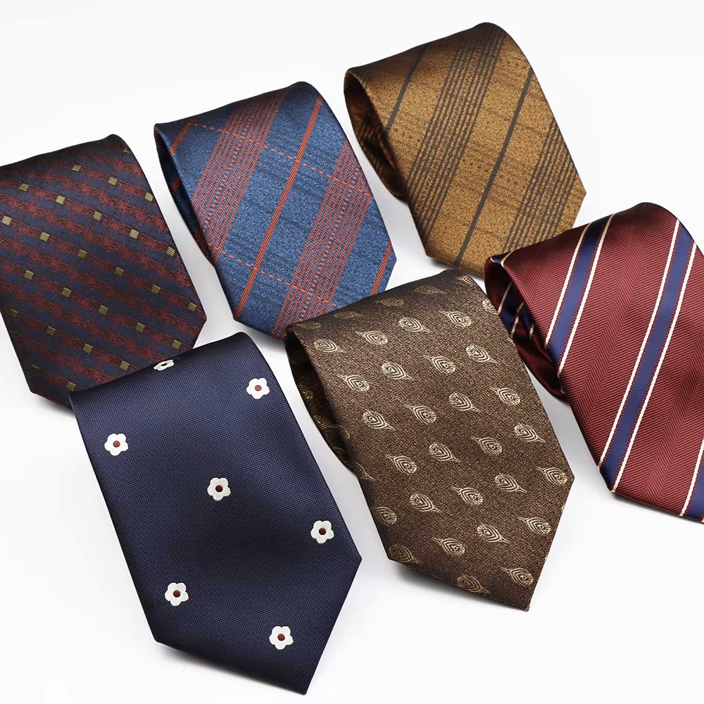 ZONFAZ ใหม่ลายดอกไม้โพลีเอสเตอร์ Tie 8 ซม.เนคไทผู้ชายสีแดงสีเขียวสีฟ้าคลาสสิก Office Tie สําหรับชายงานแต่งงานอุปกรณ์เสริม