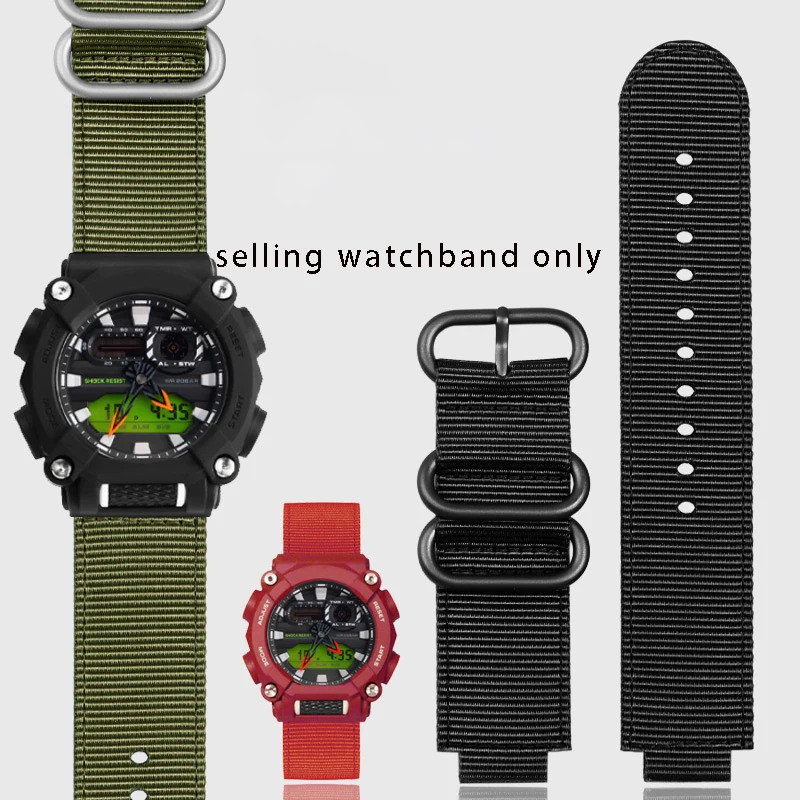6 สีสําหรับสายนาฬิกา casio GA-900 GA700 GA800 สายนาฬิกา G-SHOCK สายรัดข้อมือไนลอนดัดแปลงสร้อยข้อมือผ