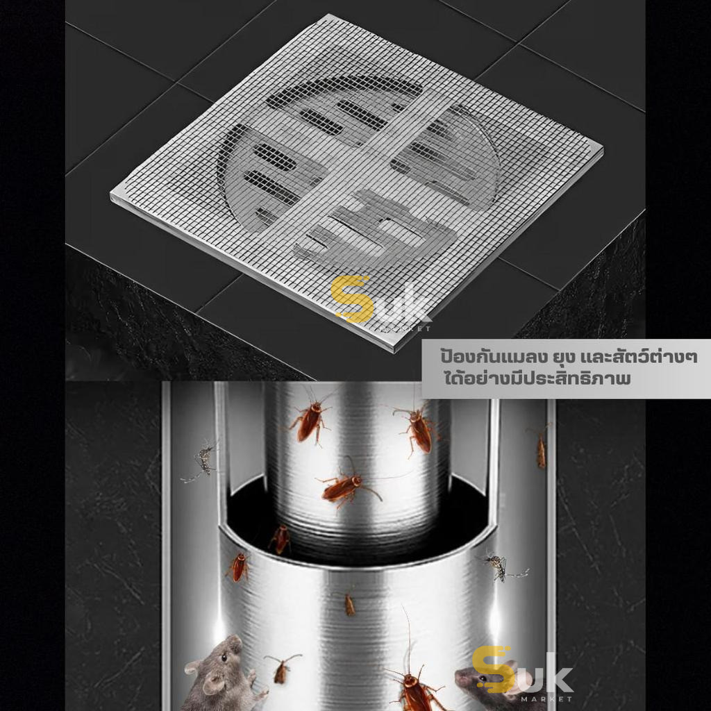 แผ่นแปะท่อระบายน้ำ(10แผ่น/1แพ็ค)รุ่นไฟเบอร์กลาสตาข่าย สติ๊กเกอร์ตาข่าย สติกเกอร์กรองท่อระบายน้ํา - รูปที่ 5