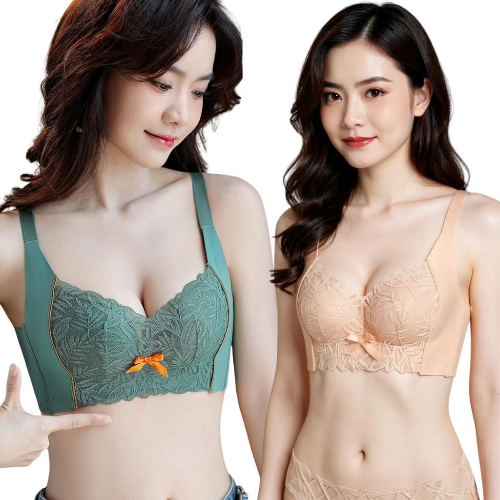 เสื้อชั้นในไร้โครง บราไร้โครง ผู้หญิง เก็บข้าง เนียนเรียบ บราสวมสบาย บราไร้ขอบ ฟองน้ำหนา 2cm Size 32-40