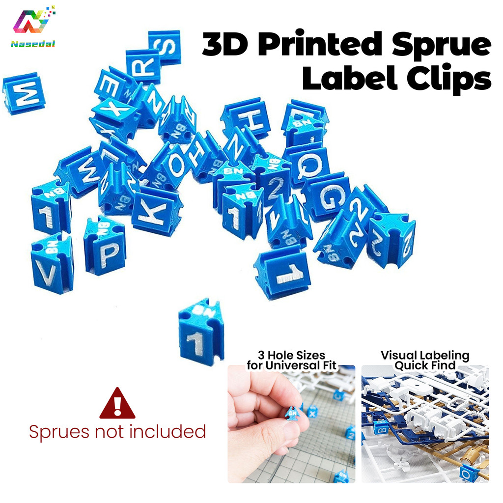 3D พิมพ์ Sprue ป้ายคลิป 3 รูขนาดสําหรับ Universal Fit ทนทาน Marking เครื่องมือสําหรับ Gundam ทหารรุ่นอะไหล่ Sorting Figure DIY Hobbyists Essential เครื่องมือ