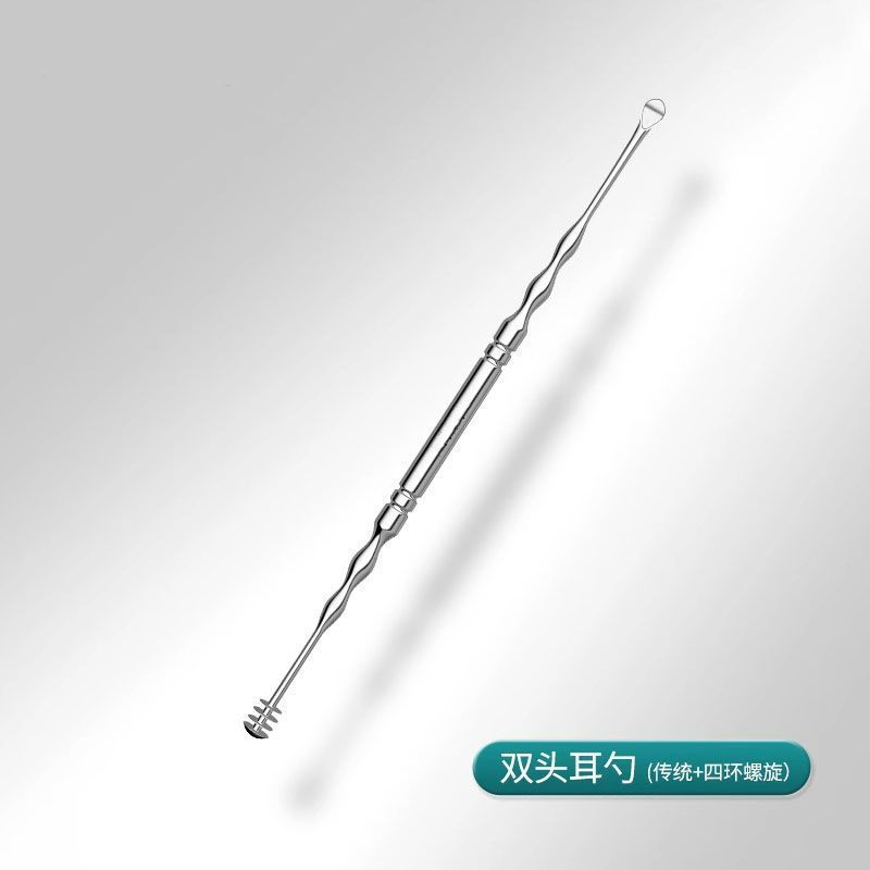 New Product#Spiral Ear Pick Stainless Steel Double-Headed Ear Pick Adult Tool Ear Pick Stick Ear Pic