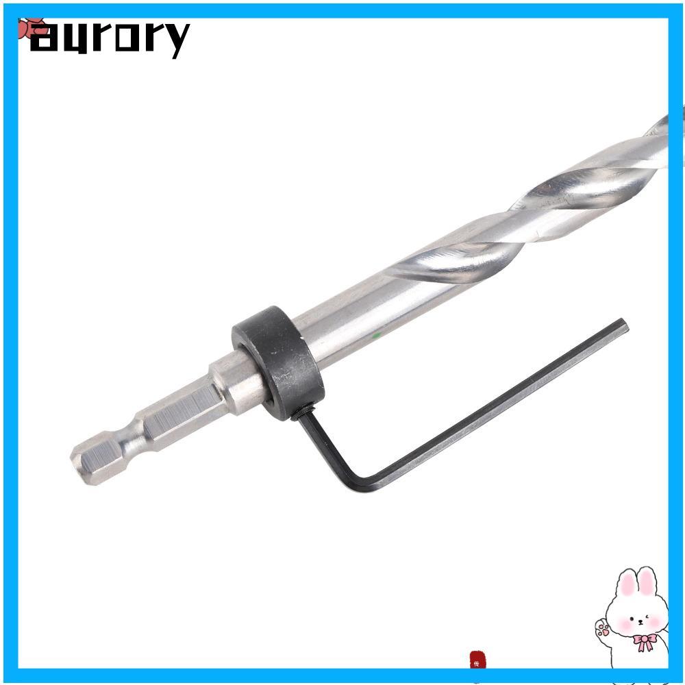 AURORY 2 ชิ้น Pocket Hole Drill Bit, HSS (เหล็กความเร็วสูง) 6.5 นิ้วความยาว Twist Step Drill Bit, 1/