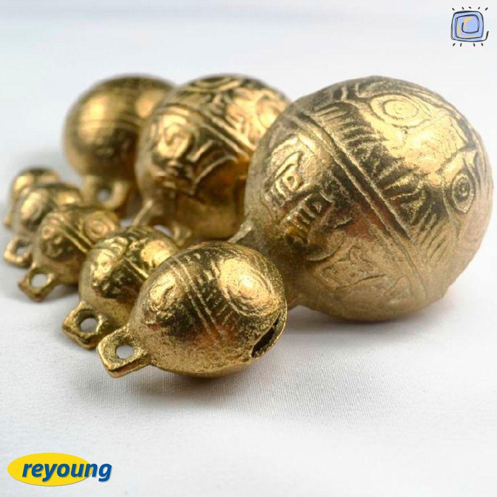 REYOUNG กระดิ่งทองเหลือง กระดิ่งทองแดง กระดิ่งปลอกคอสุนัขขนาดเล็ก 11mm14mm18mm20mm53mm อุปกรณ์เครื่องประดับวินเทจ