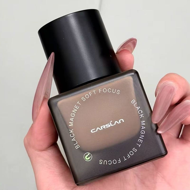 Carslan Black Magnetic Soft Coke Liquid Foundation Lasting Oil Control Light Fit คอนซีลเลอร์ธรรมชาติ Soft Coke Skin Grinding Isolating Cream Liquid Foundation 30ml