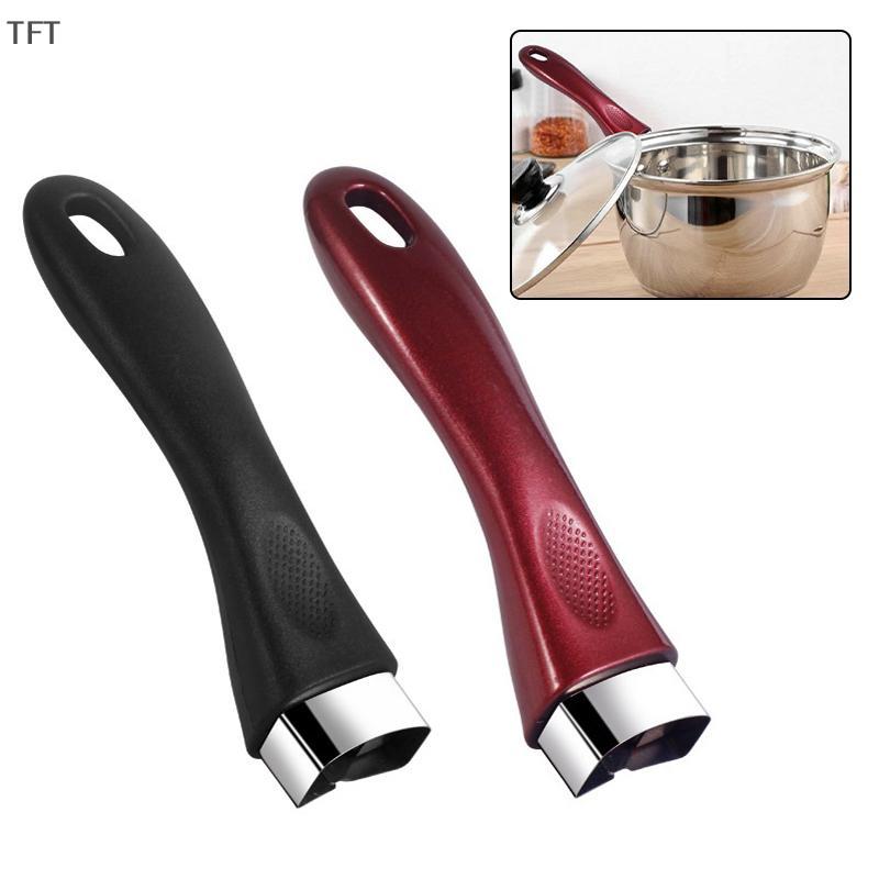 (FTT) Bakelite ด้ามจับกระทะทนทานลวกไม่ลวกอุปกรณ์เสริมในครัวอเนกประสงค์ถอดได้จับเบเกลไลต์ใหม่