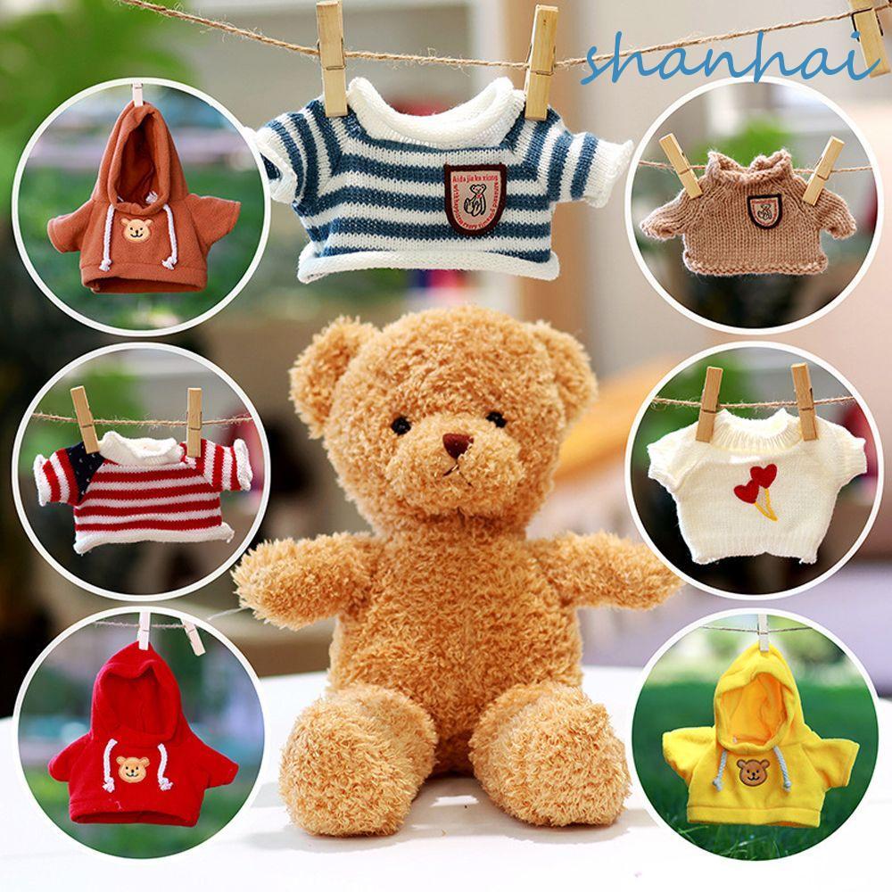 SHANHAI ตุ๊กตาของเล่นผ้าฝ้าย 30 ซม. สัตว์เป็ด พร้อมเสื้อผ้า