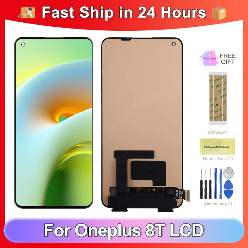 สําหรับ 1 + 8T 6.55 สําหรับ OnePlus 8T KB2001 KB2000 KB2003 KB2005 จอแสดงผล LCD Touch Screen Digitiz