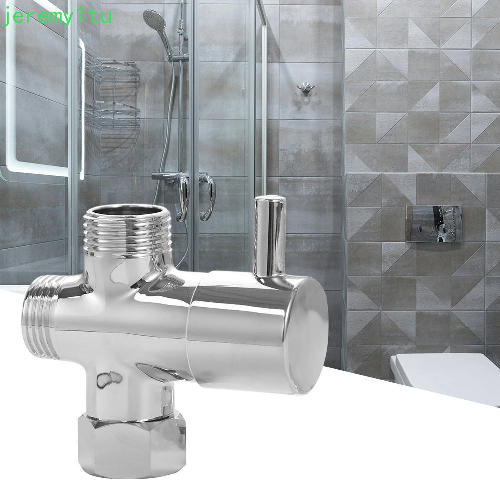JEREMY 3 Way Shower Head Diverter Valve, ทองเหลือง G1/2 3 Way Switch Faucet Valve, อุปกรณ์ห้องน้ํา T