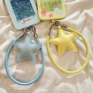 Cat Star Love Heart เชือกแขวนหนังสําหรับโทรศัพท์โซ่และอเนกประสงค์จี้พวงกุญแจสายรัดข้อมือ