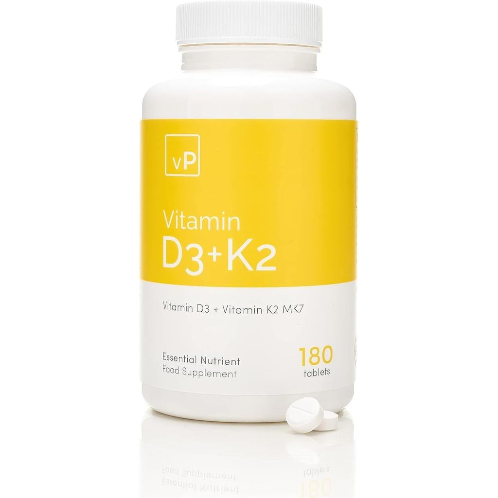 ผลิตภัณฑ์เสริมอาหารวิตามิน D3 4000IU และคอลลาเจน K2 100mcg x 180 เม็ด - ขนาดพิเศษ - Pro