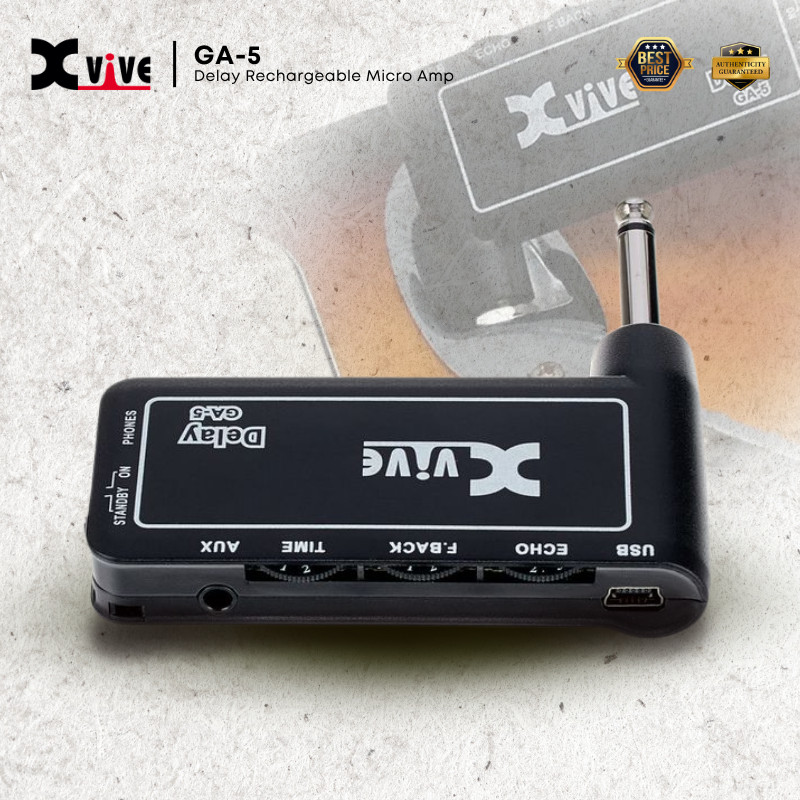 XVIVE GA-5 Delay Micro Amp แบบชาร์จไฟได้ / แอมป์หูฟัง / Amplug / GA5 / GA 5