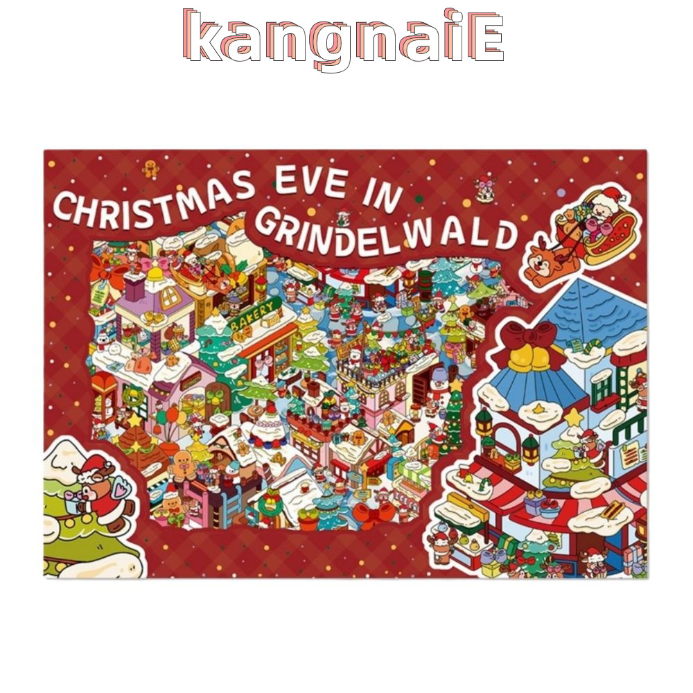 สติ๊กเกอร์ฉากเรื่องราว KANGNAI, คริสต์มาสอีฟพร้อมแหนบสติกเกอร์ภูมิทัศน์, Grindelwalds Xmas ขนาดใหญ่พิเศษ Miniature สติกเกอร์หนังสือเด็กของขวัญ