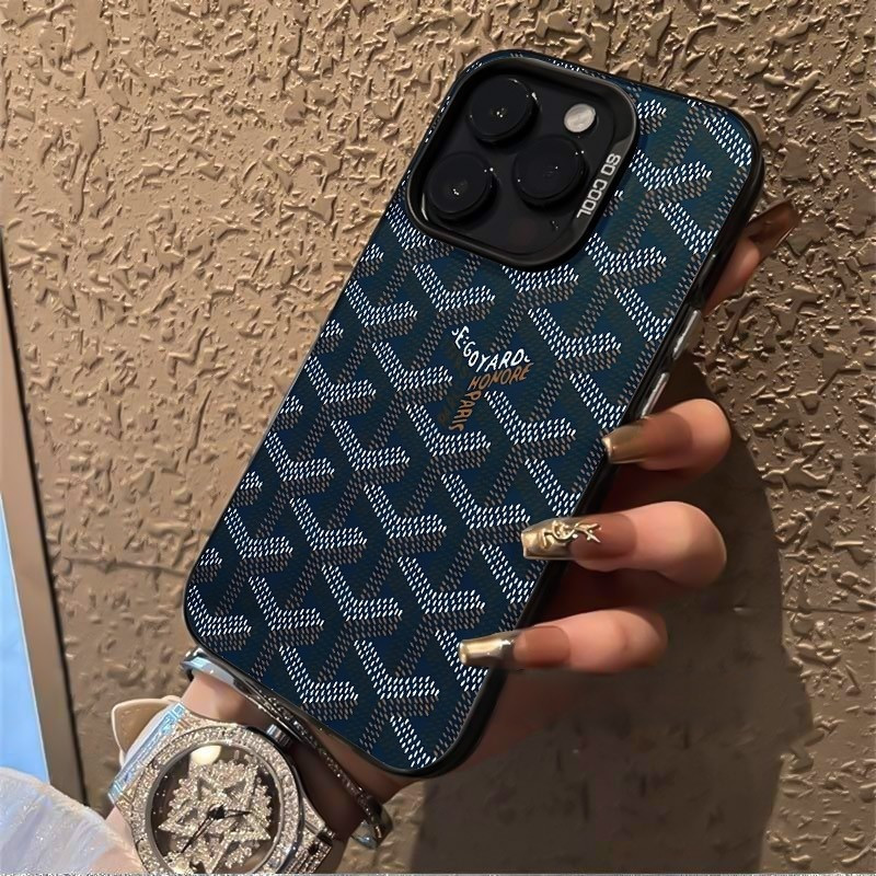 ตาข่ายสีน้ําเงินเข้มเหมาะสําหรับ iPhone 16 Pro XR 15 Pro Max 13 Pro 17 ProMax 12 Pro 11 Pro Max XS 14 Pro PC Hard Case Shock-proof โทรศัพท์มือถือป้องกันกรณี