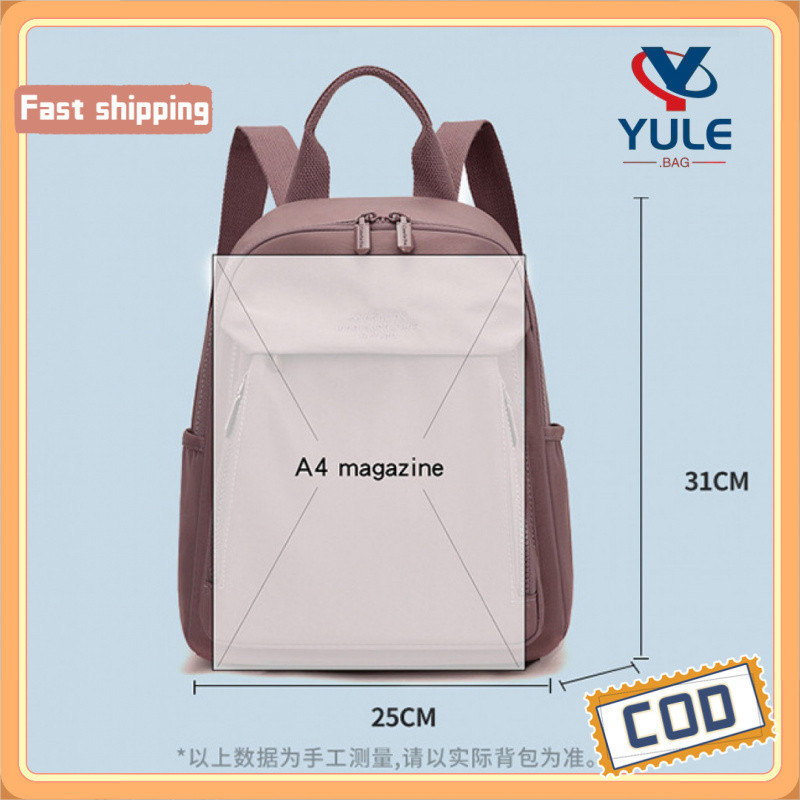 YULE กระเป๋าเป้สะพายหลัง Unisex ทำจากไนลอนกันน้ํา เหมาะสำหรับการเดินทางและทำงาน มีหลายช่องเก็บของ และสามารถใช้ใส่อุปกรณ์อย่าง iPad ราคา ถูกที่สุด ดีลบีเคเค แกลเลอรีภาพที่ 6