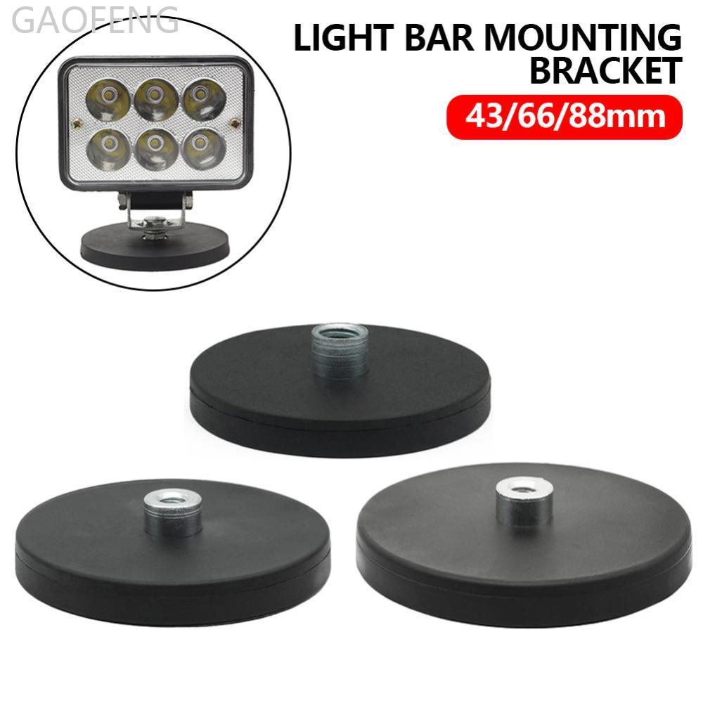 GAOFENG 2pcs D43 D66 D88mm ด้ายนูนฐานแม่เหล็ก M6/M8 Mount Bracket Clamp สําหรับรถยนต์ LED Light Work