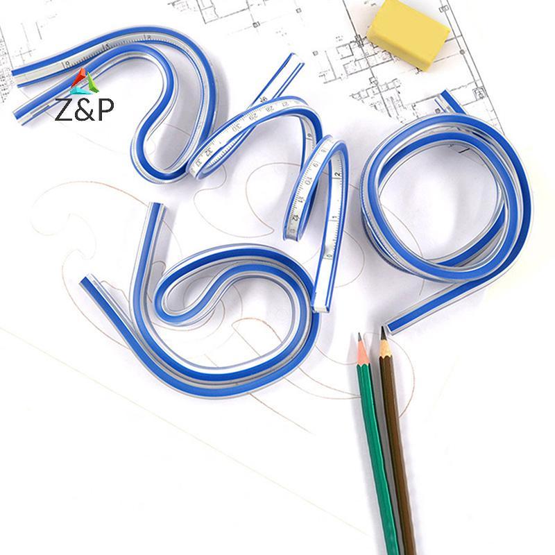[Z&PT] 1pc30cm ไม้บรรทัดโค้งสําหรับเย็บผ้านุ่มยืดหยุ่นภาษาอังกฤษและเมตริก Scale Rule วิศวกรรมร่างวาด