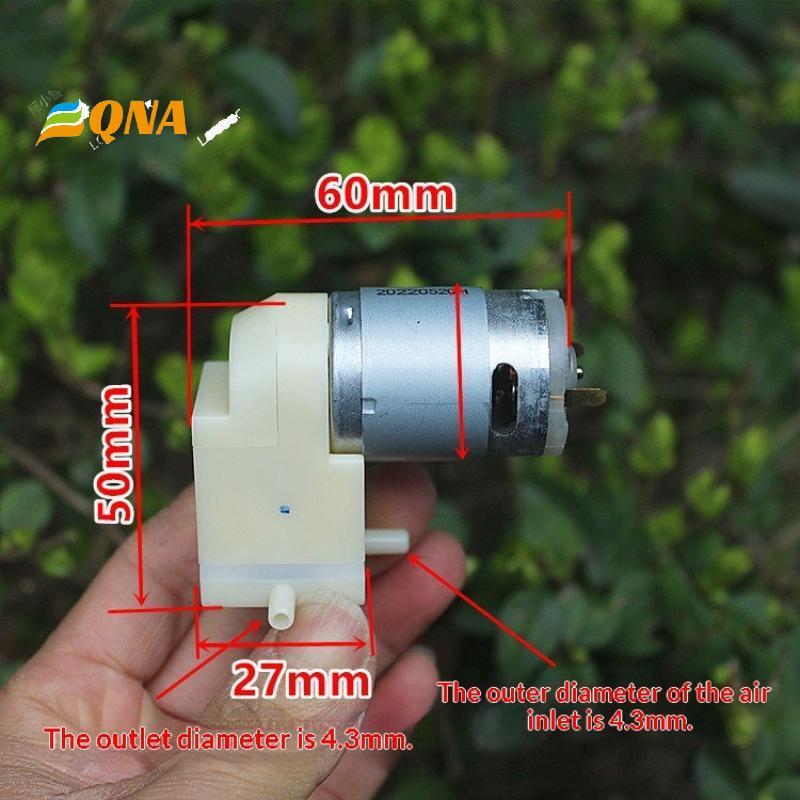 [QNA] 1 ชิ้นแรงดันลบปั๊มลูกสูบ DC 12 โวลต์ 70Kpa มินิมอเตอร์ปั๊มลมขนาดเล็ก DIY ปั๊มนม Inflator Aquarium ใหม่