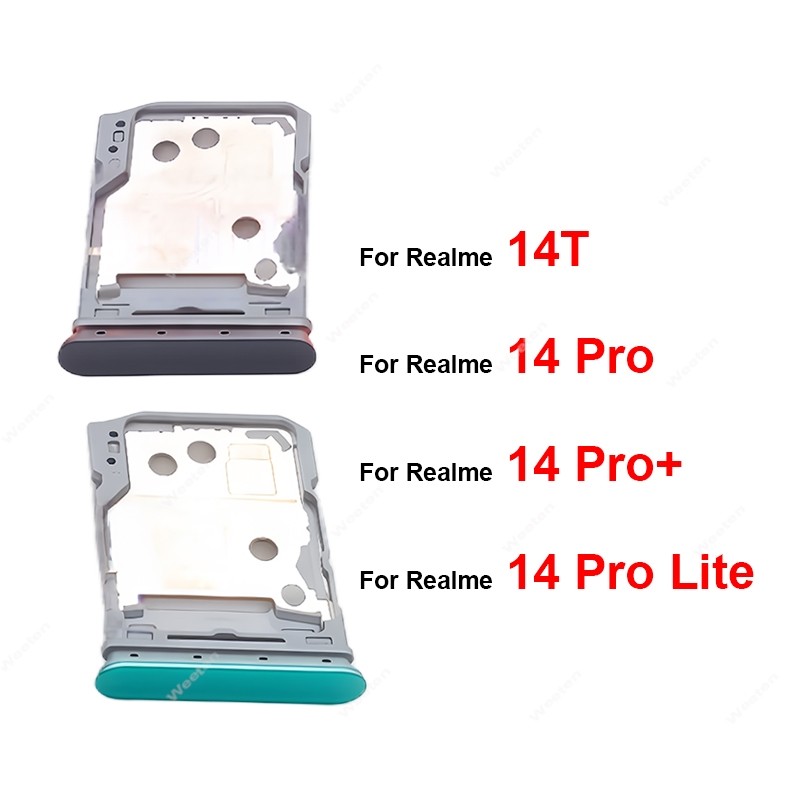 ถาดซิมการ์ดสําหรับRealme 14Pro 14 Pro Plus 14T 14 Pro Liteซิมการ์ดถาดซ็อกเก็ตผู้ถือซิมสล็อตเปลี่ยนอะไหล่ซ่อม