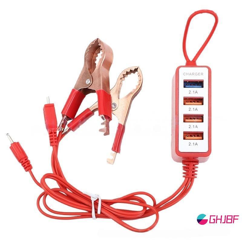 GHJBF] 1 ชิ้น Truneck อุปกรณ์เสริม 4 พอร์ต USB Lanyard คลิป Charger DC12V/24V ถึง 5V พอร์ตชาร์จ 2.1A