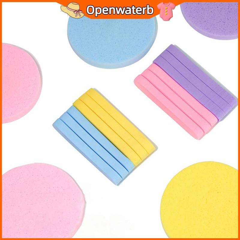 [KAN] 12pcspress Face Wash Wash Face Sponge Pad Clean Face Exfoliating พัฟฟองน้ําแบบใช้แล้วทิ้ง FXH