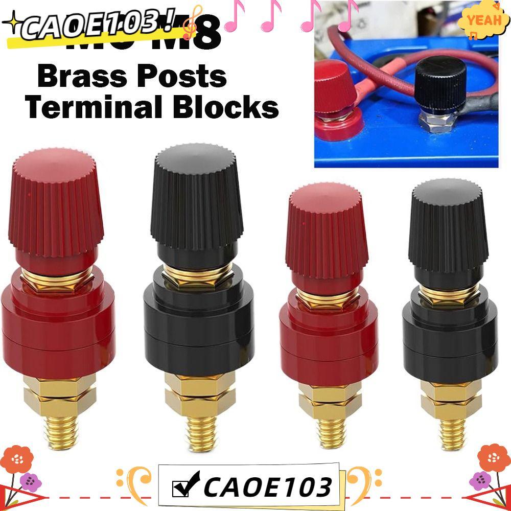 CAOE Posts Terminal Blocks, M6 M8 ทองเหลือง Binding Post Terminal, สีแดงสีดํา Binding Post