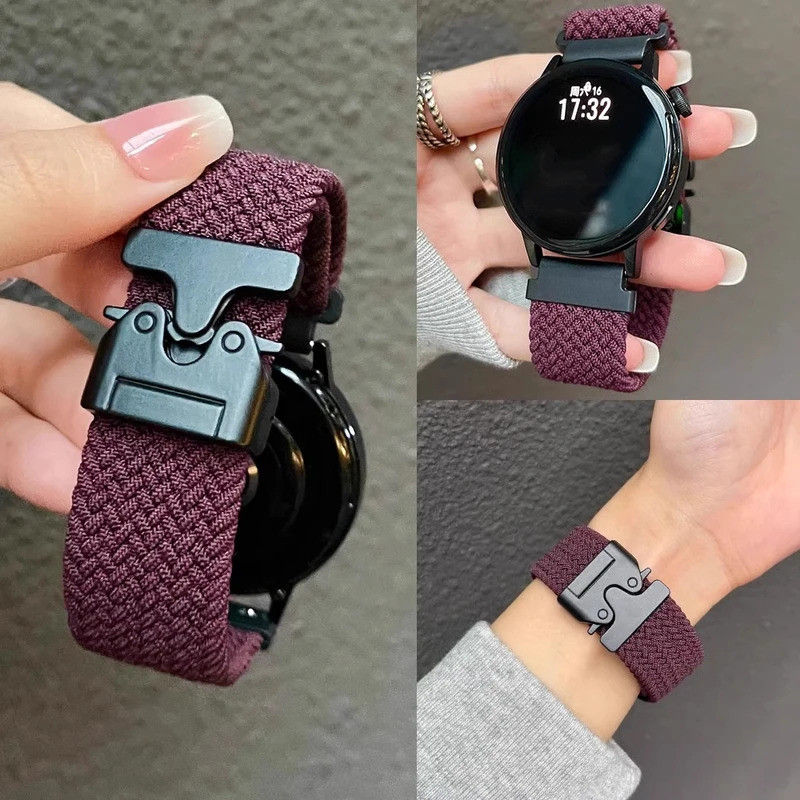 20 มม.22 มม.สําหรับ Galaxy Watch 7/FE/6/5/pro/4/Classic/active 2/Gear s3 ร่มชูชีพสร้อยข้อมือ correa Huawei นาฬิกา GT 2 3 4 5 Band