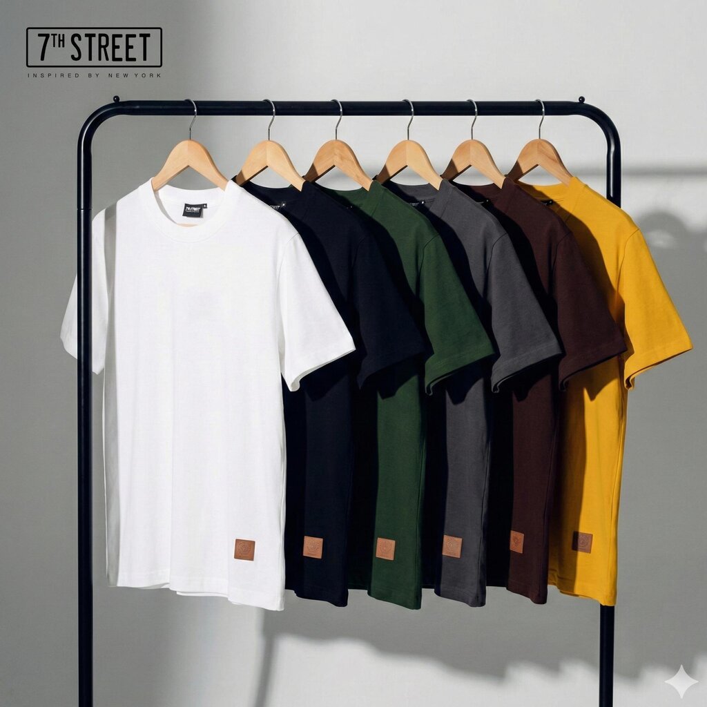 รวมสีเสื้อยืดคอกลมแขนสั้น 7ᵗʰ Street (Light) รุ่น L-TAG ทรงหลวม ไหล่ตก ไม่รัดตัว เนื้อผ้า 100% Cotton Relaxed Fit ไซส...