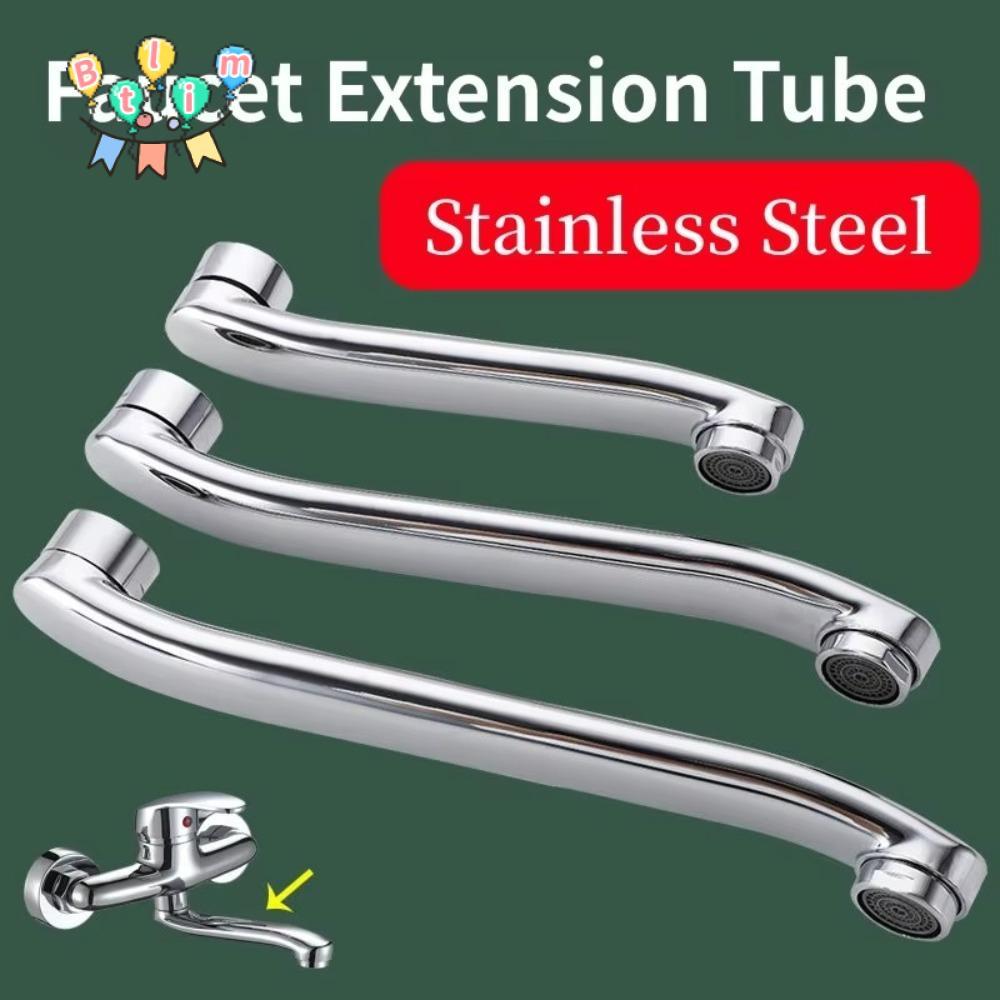 BTLIM Faucet Extender Connector, Quick Open Stainless Steel Basin Faucet Tube, Modern S-type Sink Fa