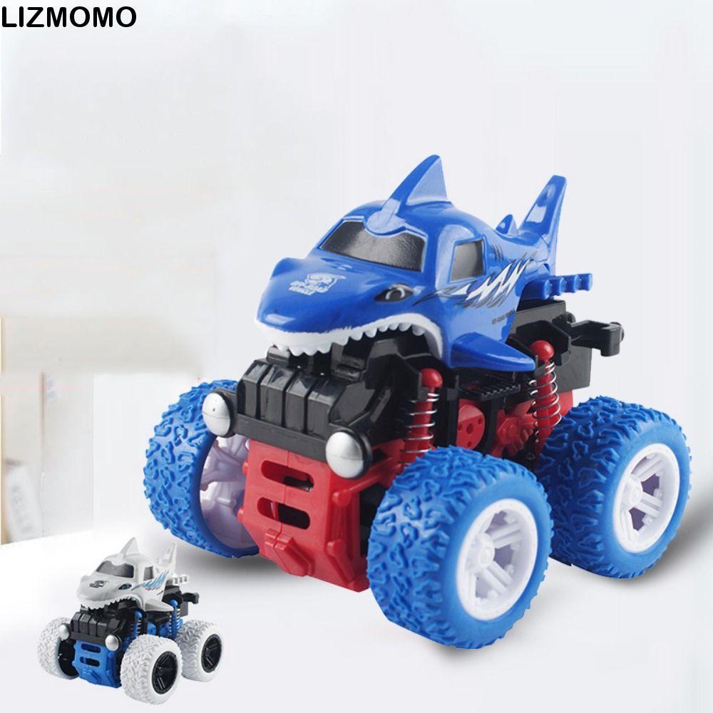 LIZMOMO Inertia Stunt Car 4WD โมเดลรถเลื่อน Tipper รูปฉลาม