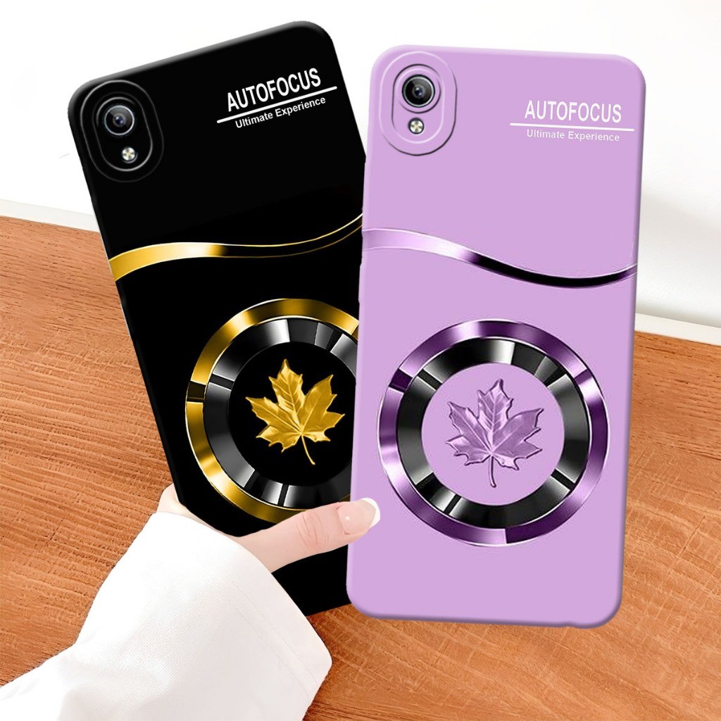 VIVO Y91C - Y1S Softcase Procamera Silicon Case leaf cicle motif new Silicon - เคส HP - Soft Case An