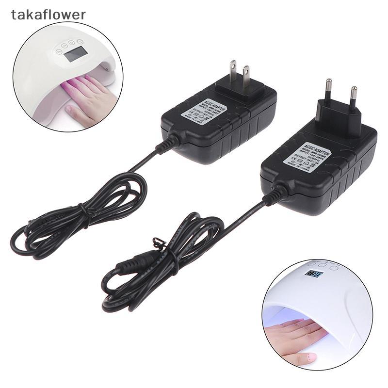 Takaflower 1 PC 24V 2A อะแดปเตอร์สําหรับ UV LED โคมไฟเครื่องเป่าเล็บเล็บเครื่องมือใหม่