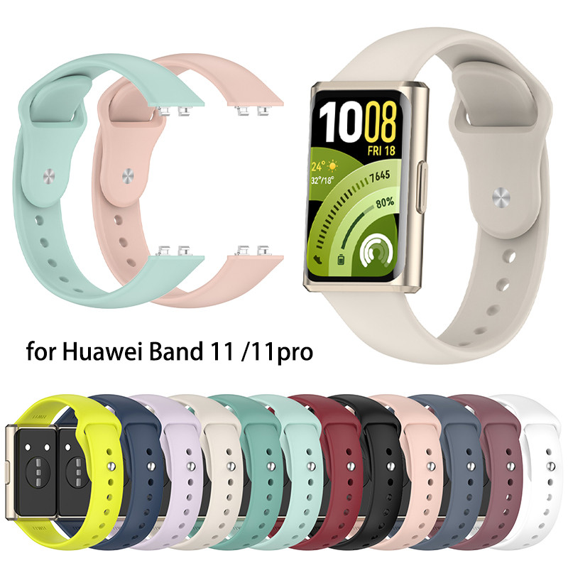 สายรัดซิลิโคนอ่อนนุ่มแบบห่วงสําหรับ Huawei Band 11/11 Pro NFC