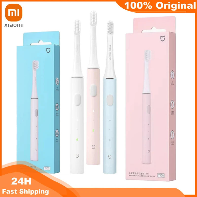 Original MIJIA T100 แปรงสีฟันไฟฟ้าโซนิค USB แปรงสีฟันแบบชาร์จไฟได้แปรงกันน้ําอัลตราโซนิกอัตโนมัติ