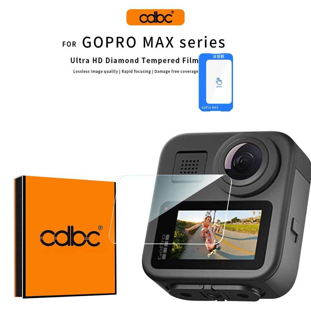 CDBC สําหรับ GoPro 13 / 9/10/11/12 / MAX / MAX 2 เลนส์กล้องและป้องกันหน้าจอ, ความแข็ง 9H HD กระจกนิรภัยใสพร้อมเครื่องมือจัดตําแหน่ง, ป้องกันรอยขีดข่วน Ultra Sensitive Touch
