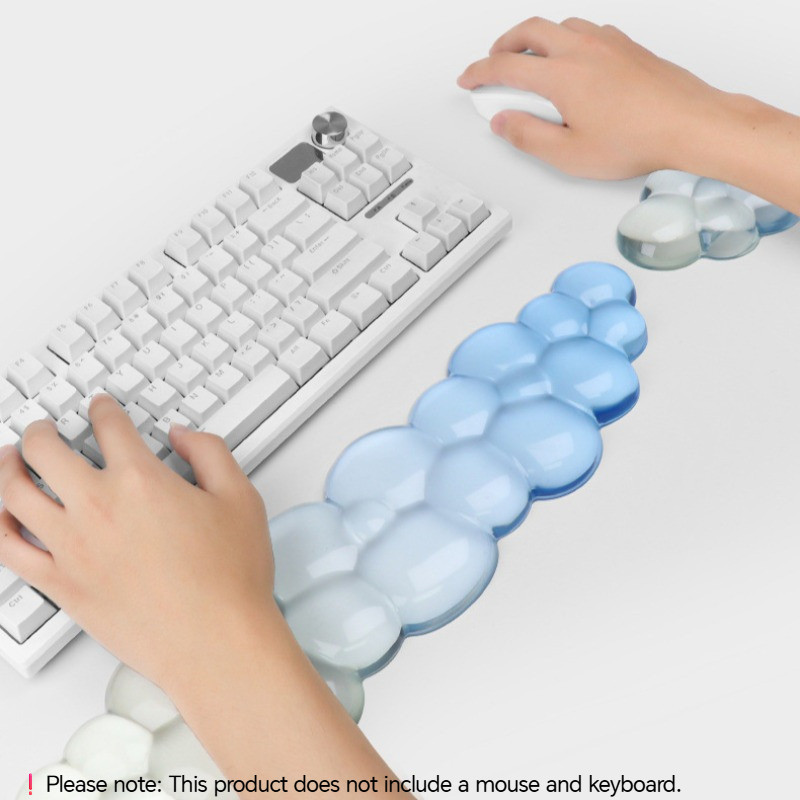 ที่พักข้อมือเจลซิลิโคนใสระบายความร้อนรูปเมฆและแผ่นรองเมาส์สํานักงาน ราคา ถูกที่สุด ดีลบีเคเค แกลเลอรีภาพที่ 7