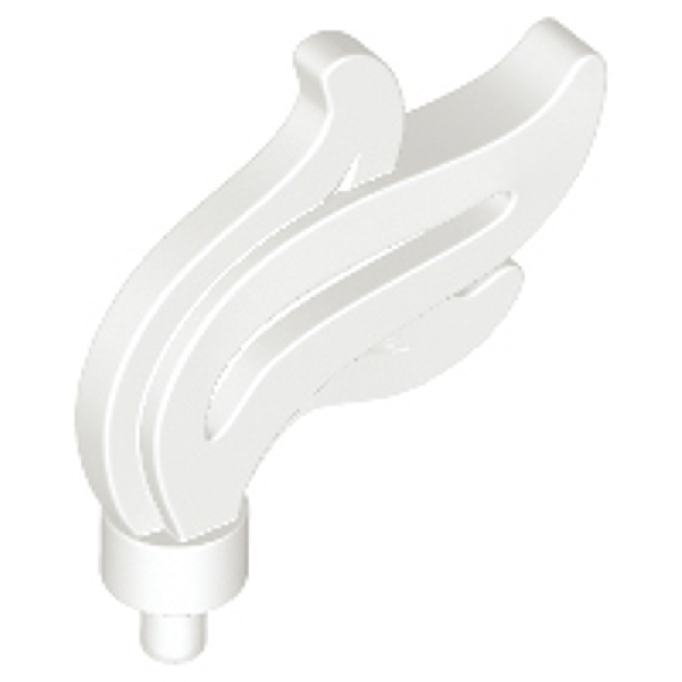 Brick2cube Part - Minifigure, Plume Feather Triple Compact / Flame / Water with Small Pin - 64647