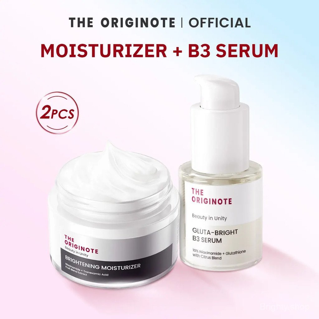【Brighty Mall】[แพ็คคู่] The Originote Brightening Moisurizer + B3 Serum