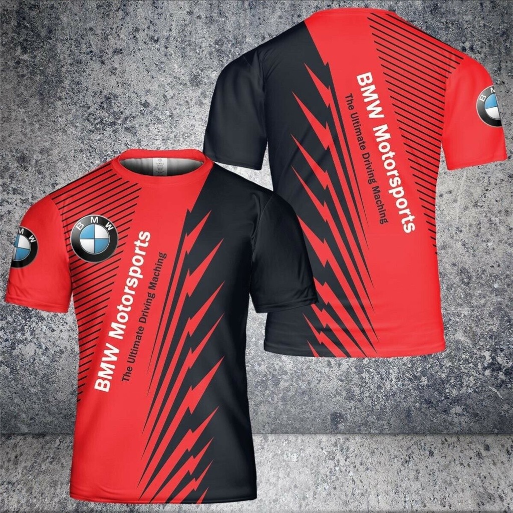 เสื้อยืดแขนสั้น พิมพ์ลาย BMW M3 Racing Team 3D โอเวอร์ไซซ์ 6XL แฟชั่นฤดูร้อน สําหรับผู้ชาย และผู้หญิ