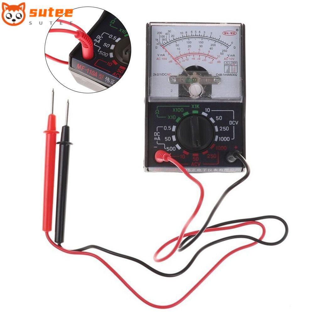 SUTEE มัลติมิเตอร์แบบอนาล็อก ตัวชี้ไฟฟ้า MF-110A Multitester Voltmeter