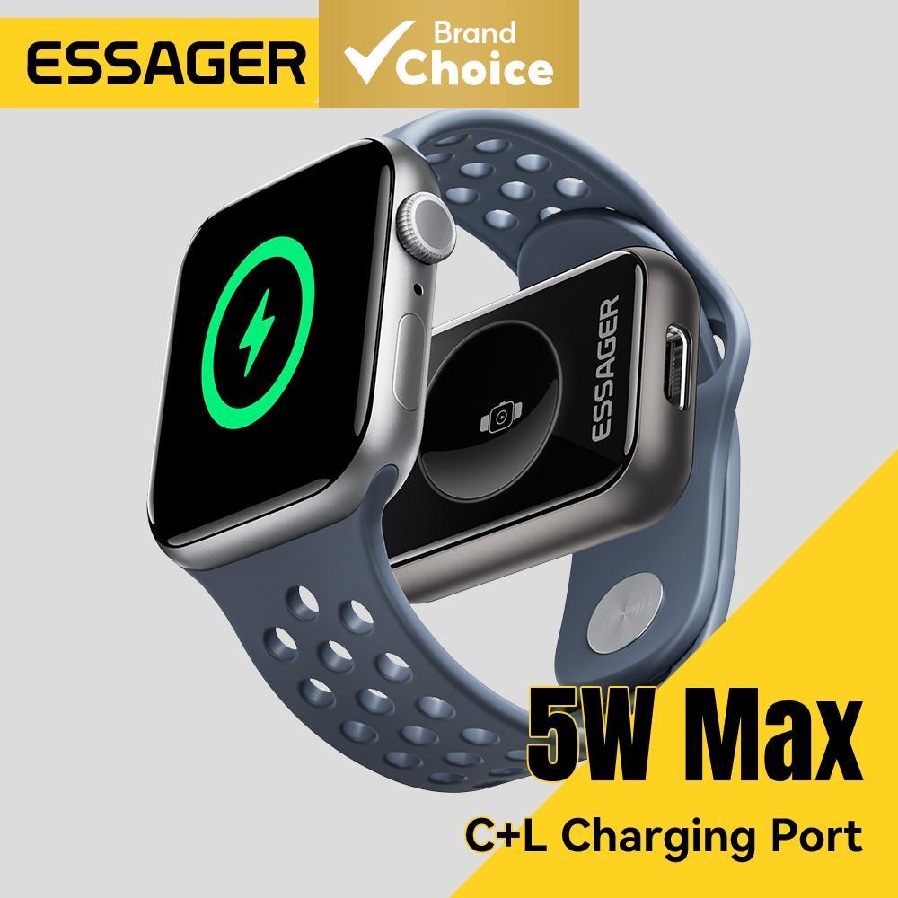 เครื่องชาร์จไร้สาย Essager 5W 2-in-1 สําหรับ Apple Watch Type-C สําหรับแท่นวาง iOS