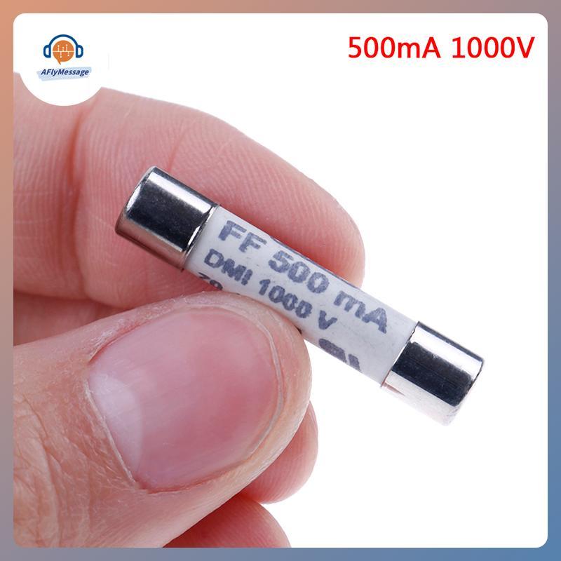 AFl 1 PC FF 0.5A 500mA 1000V dmi ฟิวส์สําหรับมัลติมิเตอร์ F15B F17B F18B 6.3x32 มม.TH