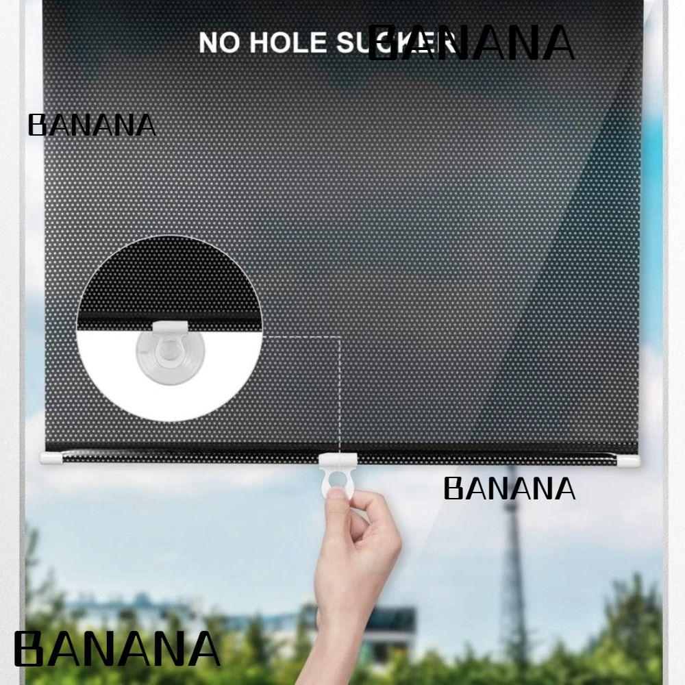BANANA1 Blackout Roller Blind, Movable ไม่มีม่านม้วนเจาะ, ชัตเตอร์พร้อมถ้วยดูด Roller Blind Home