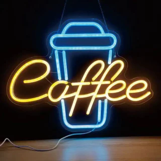 ไฟนีออน LED สําหรับคาเฟ่ เหมาะสําหรับผนังภาพถ่ายยอดนิยม ร้านสไตล์ Instagram.Signboard.Billboard.สร้างบรรยากาศการตกแต่งที่สร้างสรรค์