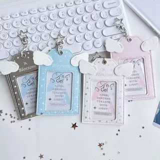 เฟรมการ์ดปีกนางฟ้า Angel Wings Card Holder พวงกุญแจโฟโต้การ์ด PU ใส่การ์ด ใส่บัตร