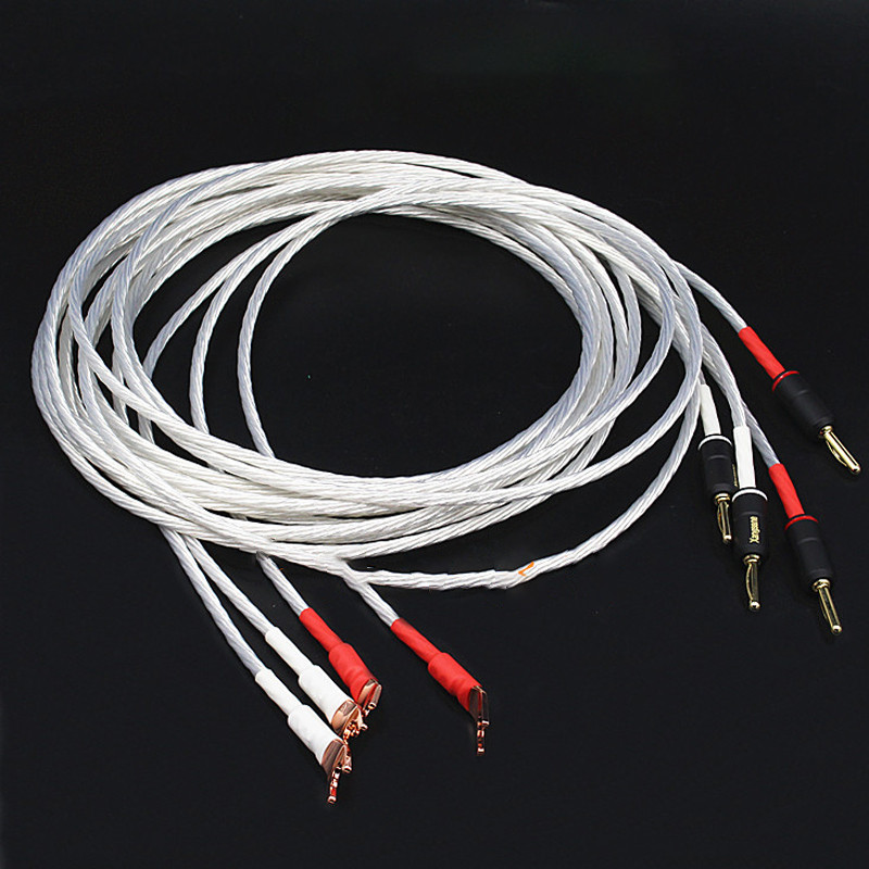 hifi OCC HiFi Audio Audiophile Silver Plated Speaker Cable Whit Banana or Spade Plug