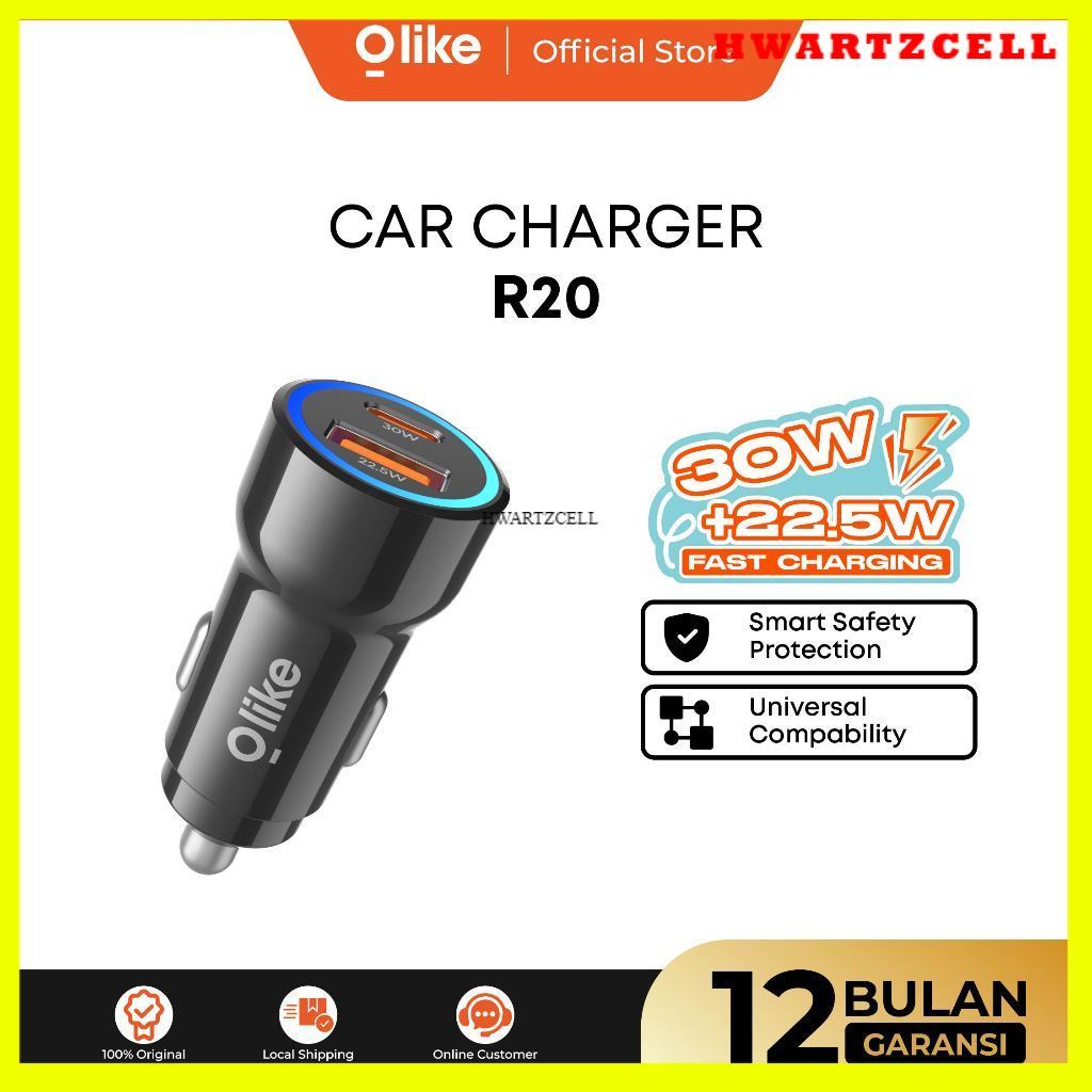 [HWARTZ] [ผลิตภัณฑ์ใหม่] Olike Car Charger R20 Dual Port Fast CHARGING 52.5W Power Delivery SUper Fa