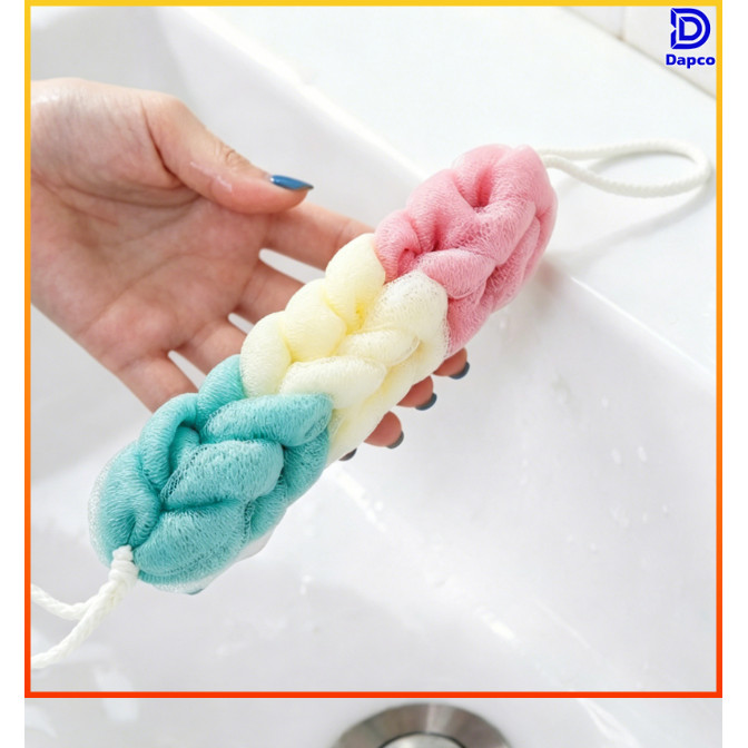 Dapco ดอกไม้อาบน้ำยาวแถบดึงหลังผู้ใหญ่ทำความสะอาดผ้าขนหนูอาบน้ำได้ดีการออกแบบสีผสมดูดซับคราบได้อย่างมีประสิทธิภาพ